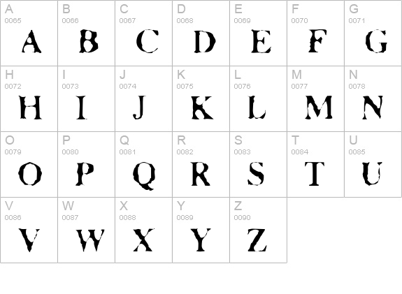 FacsimiledLight uppercase A-Z preview