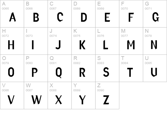 Factory-LiningNumbers uppercase A-Z preview