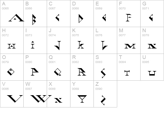 Fadgod uppercase A-Z preview