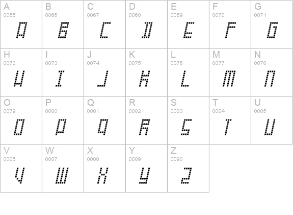 Failed Attempt uppercase A-Z preview