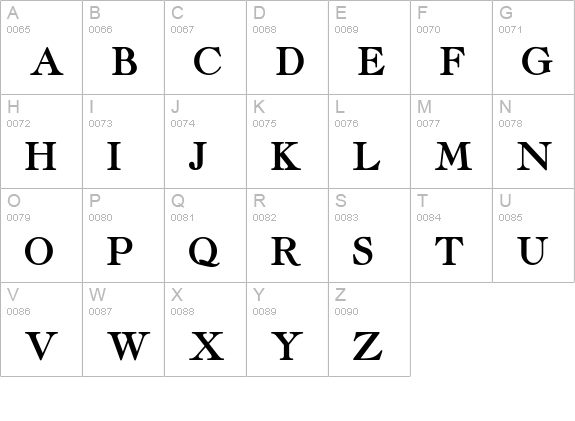 FairfaxStation uppercase A-Z preview