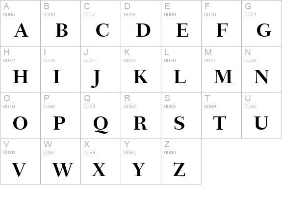 Fairfield LH 75 Bold uppercase A-Z preview