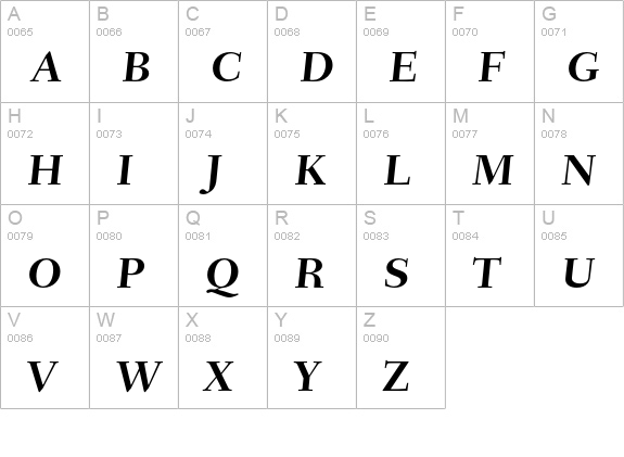 Fairfield LH 75 Caption Bold uppercase A-Z preview