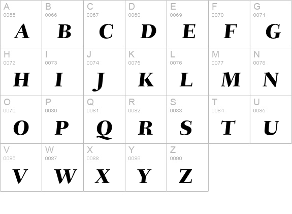 Fairfield LH 85 Caption Heavy uppercase A-Z preview