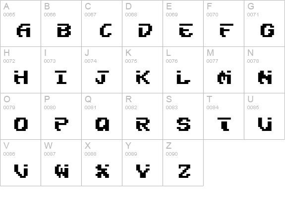 Fairlight uppercase A-Z preview