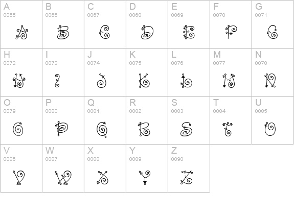 Fairytale uppercase A-Z preview