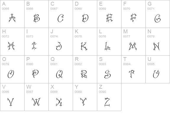 Faithful Fly Plain uppercase A-Z preview