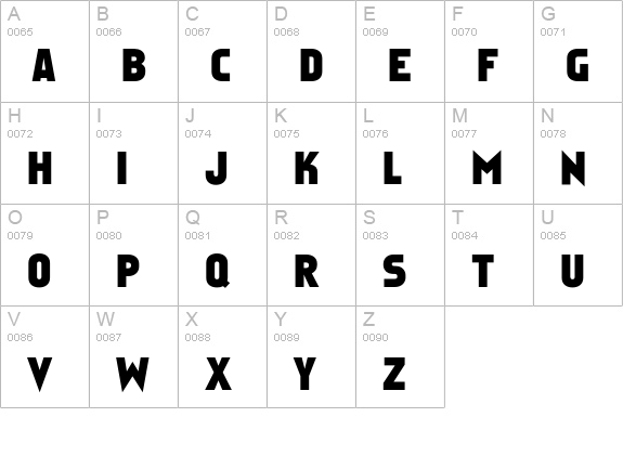 Faktos uppercase A-Z preview