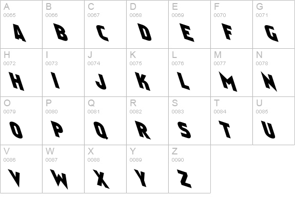 Faktos Mirror Normal uppercase A-Z preview