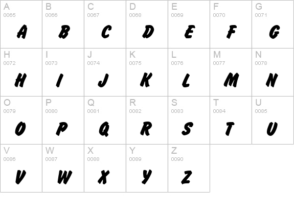 Falcon-Poster-Bold uppercase A-Z preview