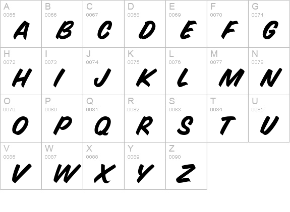 Falkland uppercase A-Z preview