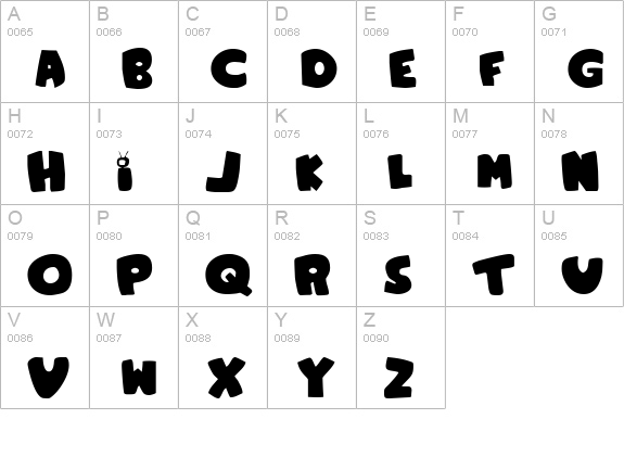 Family Guy uppercase A-Z preview