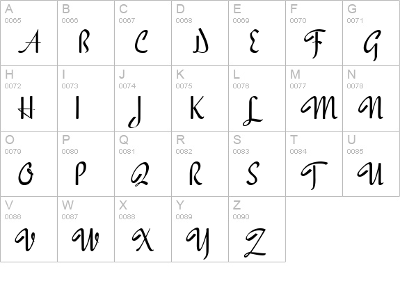 Famous Label uppercase A-Z preview