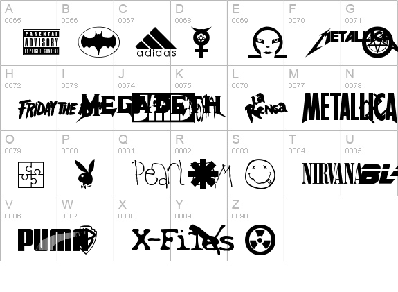 Famous Logos uppercase A-Z preview