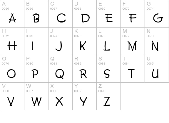 FanciHand Regular uppercase A-Z preview