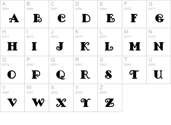 FancyPants uppercase A-Z preview