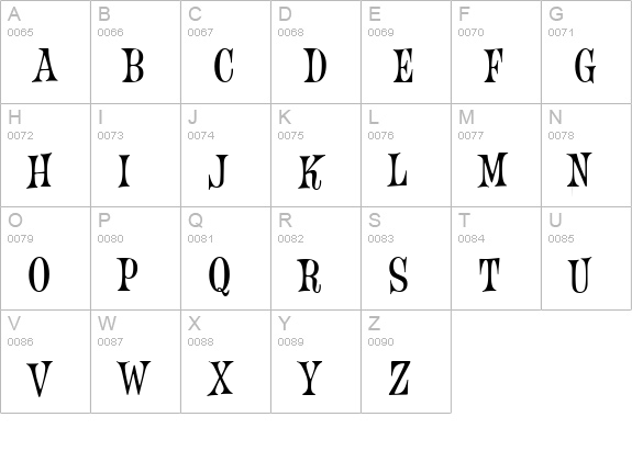 FanfareJF uppercase A-Z preview
