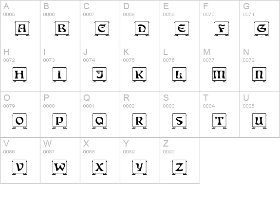 Fanfold uppercase A-Z preview
