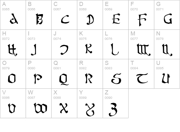 Fanjofey AH uppercase A-Z preview