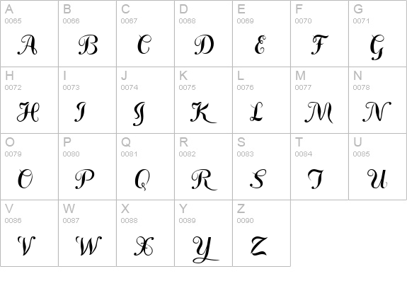 FansiPensleTwo Bold uppercase A-Z preview