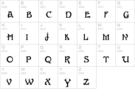 FantaisieArtistique uppercase A-Z preview