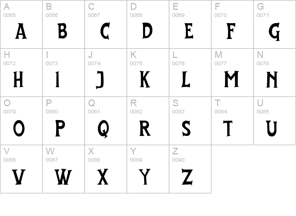 FantastiFont uppercase A-Z preview