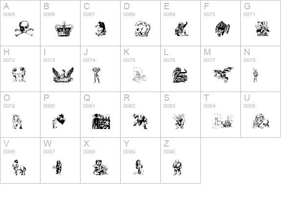 Fantasy Clipart uppercase A-Z preview