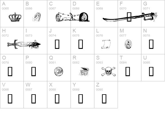 Fantasy clipart 2 uppercase A-Z preview