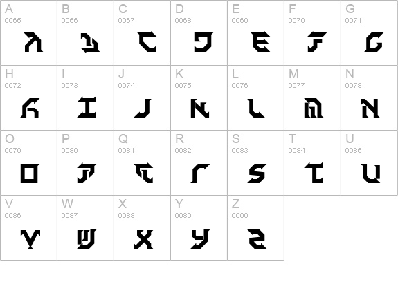 Fantazian Bold uppercase A-Z preview