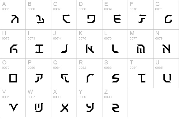 Fantazian Light uppercase A-Z preview
