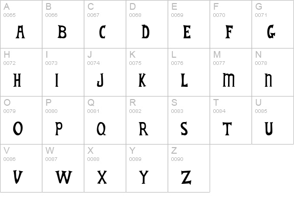 Fantique Four uppercase A-Z preview