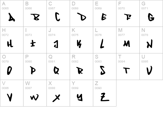 Fantom uppercase A-Z preview