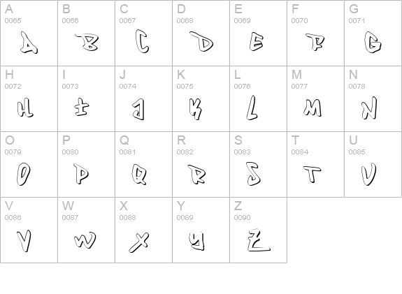 Fantom 3D uppercase A-Z preview