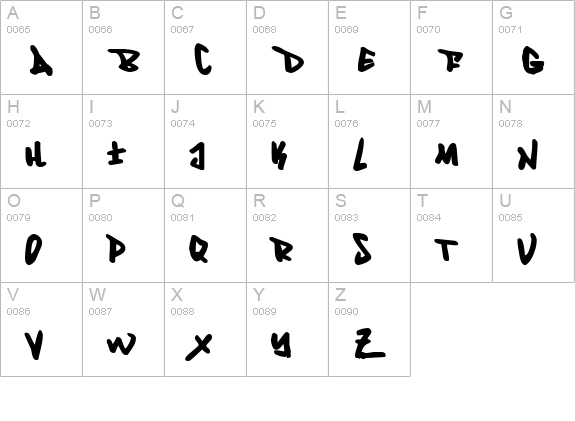 Fantom Bold uppercase A-Z preview