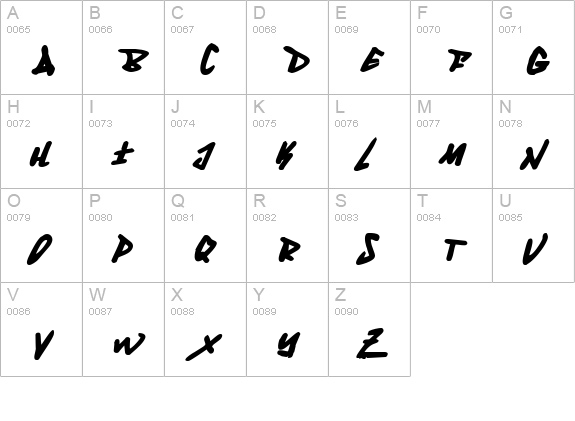 Fantom Bold Italic uppercase A-Z preview