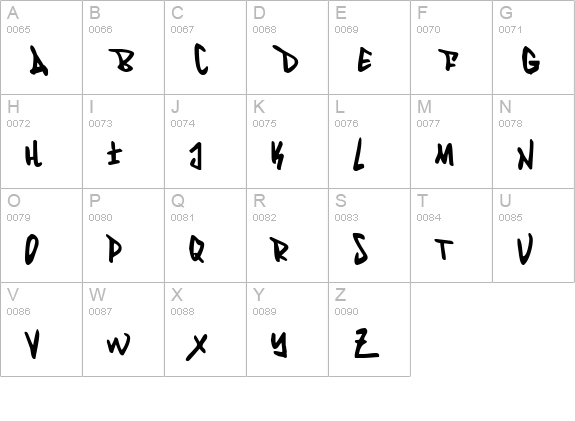 Fantom Condensed uppercase A-Z preview
