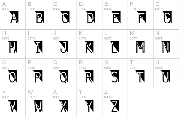 Fantomet uppercase A-Z preview