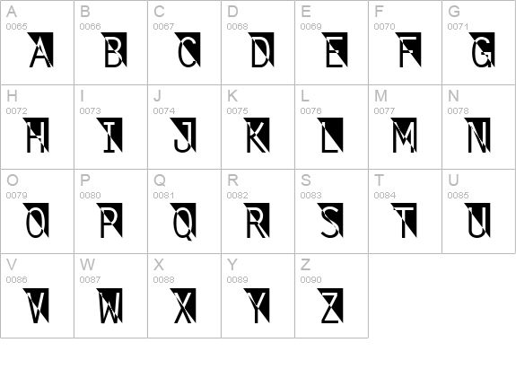 Fantomet 2 uppercase A-Z preview
