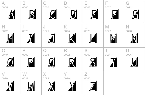 Fantomet1 uppercase A-Z preview