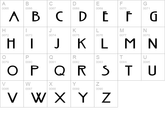 Fanzee-Extended Normal uppercase A-Z preview