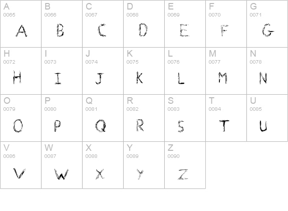 Faraday uppercase A-Z preview
