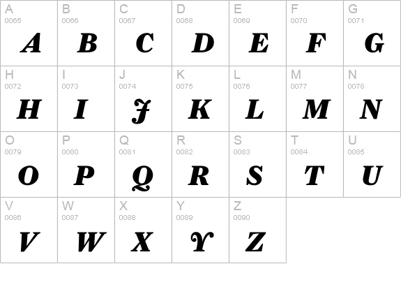 FarnhamDisplay-BlackItal uppercase A-Z preview