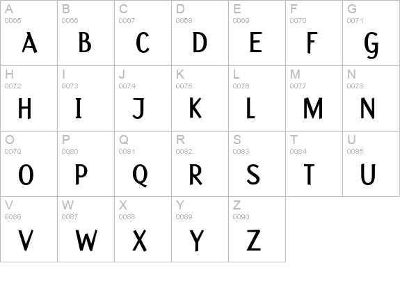 Fasciani-Senza-Bold uppercase A-Z preview