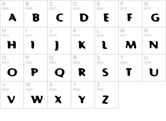 Fast 99 uppercase A-Z preview