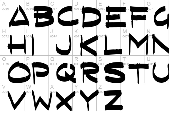 Fast Flash Brush
 uppercase A-Z preview