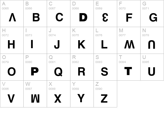 FastFoodClean uppercase A-Z preview