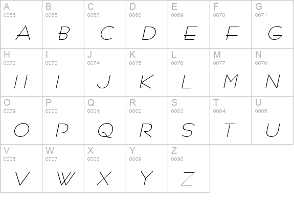FastracFashion Italic uppercase A-Z preview