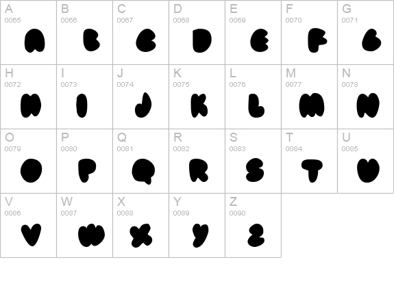 fat ass filled uppercase A-Z preview