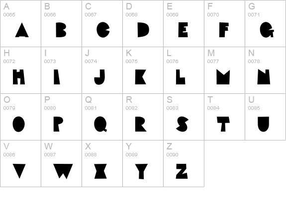 Fat Cat uppercase A-Z preview