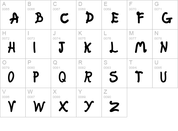 Fat fairy uppercase A-Z preview